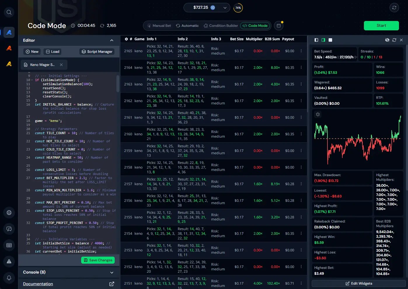 Antebot Originals Code Mode